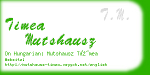 timea mutshausz business card